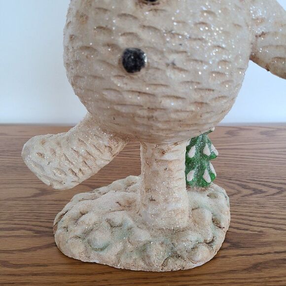 Dancing Snowman With Snowball Garland Shelf Sitter Winter Figurine Corncob Pipe - Picture 5 of 15